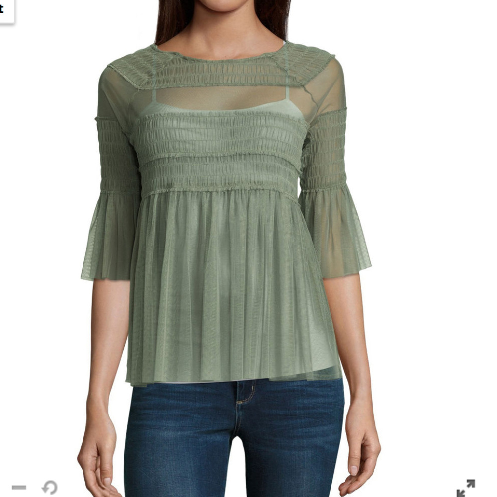 Belle+Sky mesh crop top